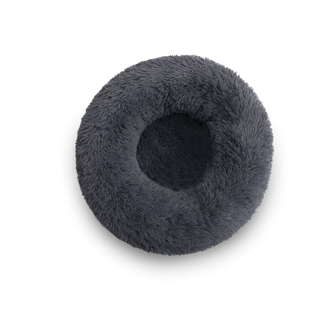 Noir Calming Donut Dog Bed